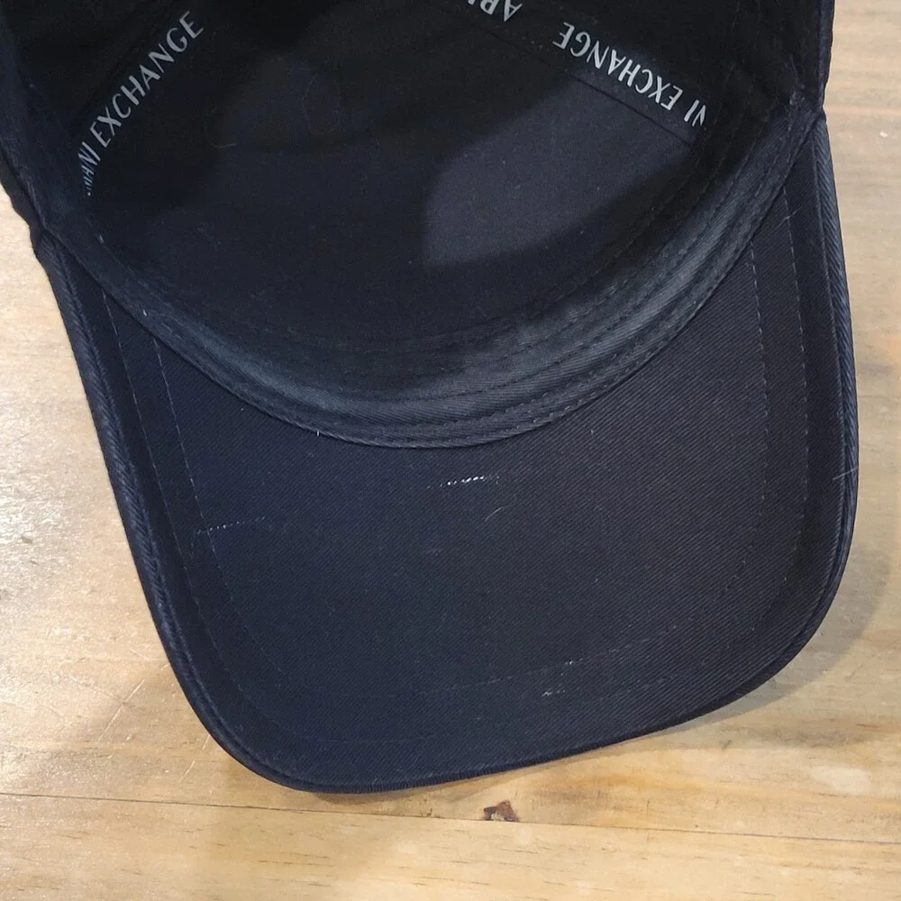 Armani Exchange Hat Cap Snapback Black AX Big Logo One Size Adjustable